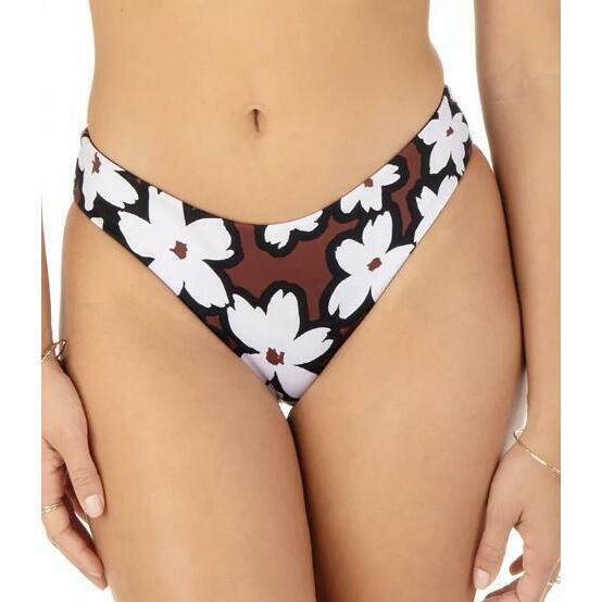 Hurley Women's Multicolor Bold Daisy Mid Rise Bikini Bottoms M Nwt